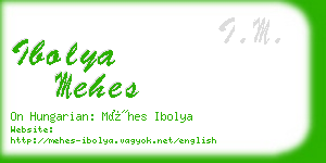 ibolya mehes business card